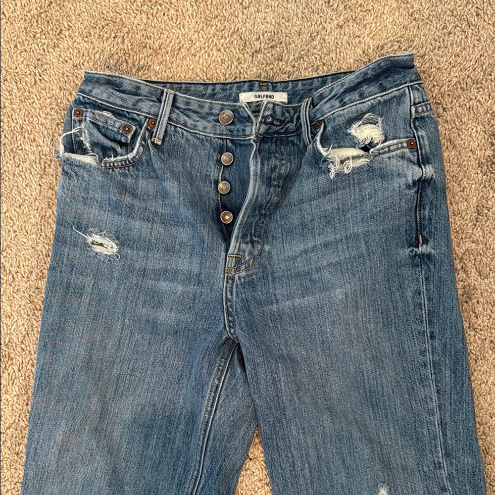 Blue Distressed Women's Jeans